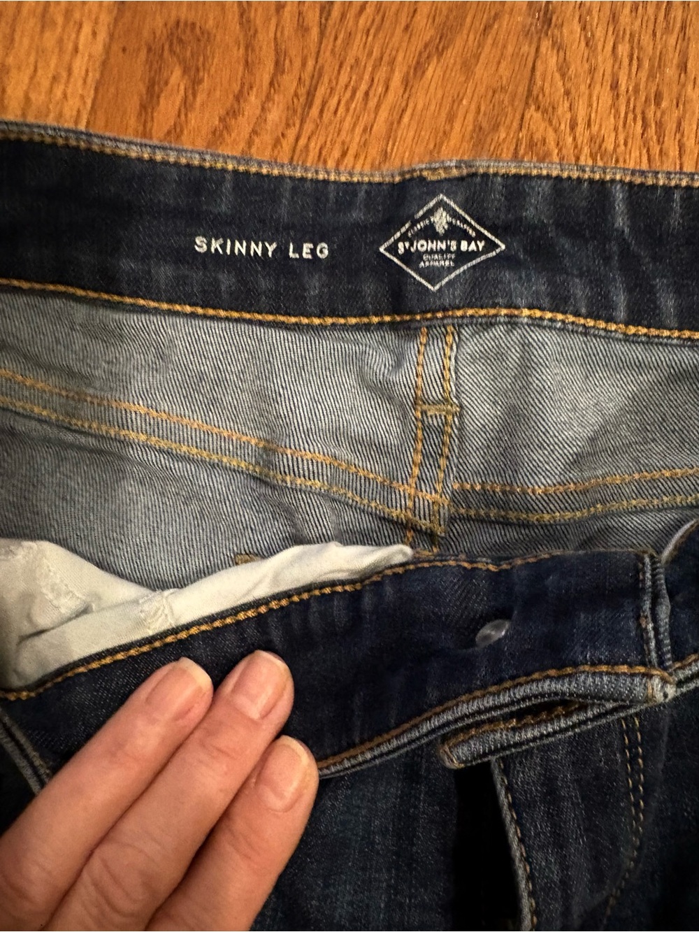 St. John's Bay Women's Dark Indigo Skinny Jeans